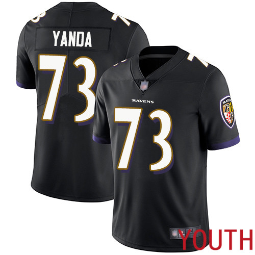 Baltimore Ravens Limited Black Youth Marshal Yanda Alternate Jersey NFL Football 73 Vapor Untouchable